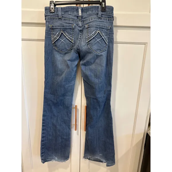 Ariat REAL Denim Women's Jeans Size 28R Bootcut Medium Wash Distressed - Image 6