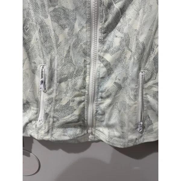 Full Zip Mock Neck Jacket, Size 4 Jasmine White Multi J - Image 5
