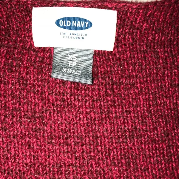 Old Navy Extra Small cranberry color hi lo sweater - Image 5