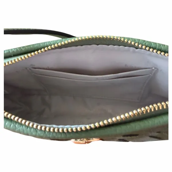 Kate Spade Kayla KM148 Woven Leather Convertible Shoulder Bag Cedar Green NWOT - Image 12