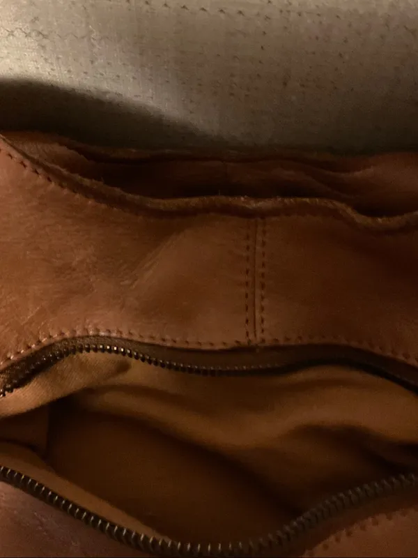 Woven Center Detail Hobo Bag in Brown - Image 5