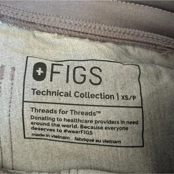 NWT Figs Gray Yola‎ W/ Yoga Waistband Petite Skinny Scrub Pants Size XSP - Image 6