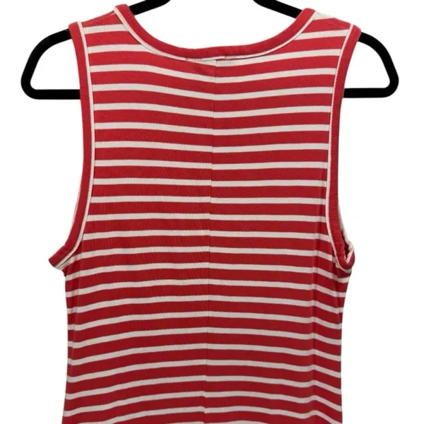 J. Crew Sleeveless Striped‎ High Low Cotton Maxi Dress Size Small Preppy Beachy - Image 8