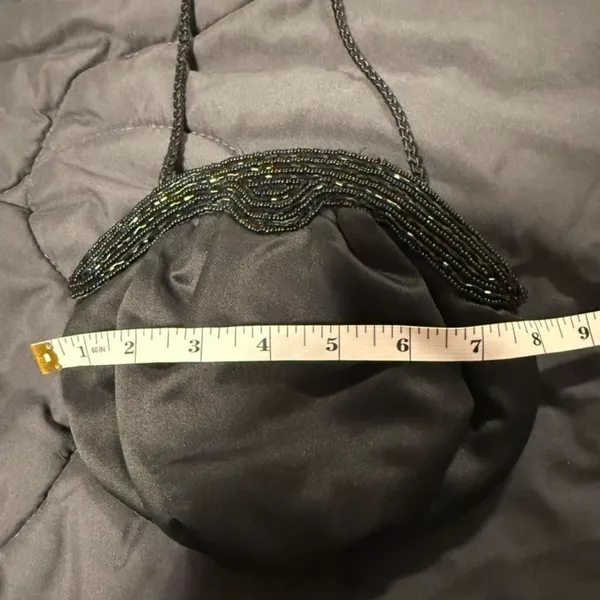 vintage La Regale black beaded evening bag - Image 8