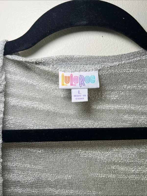 LuLaRoe Gray & White Marled Duster Cardigan - Image 3