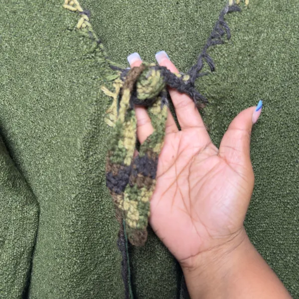 Women‎ Tie Front Goblincore Knit Cardigan Sweater Large Green Boho Gremlin - Image 5