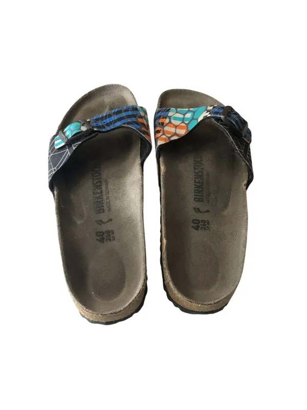 Birkenstock Madrid Slide Sandals Colorful Sonar Geometric Pattern 40 Womens 9 - Image 4