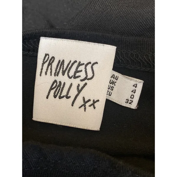 Princess Polly Black Short Sleeve Crew Neck Side Slit Maxi Bodycon Dress Size 0 - Image 5