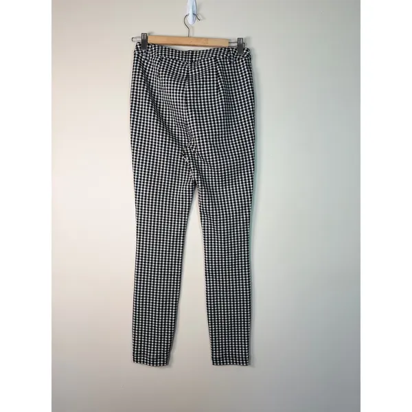 Maeve‎ by Anthropologie Gingham Check Pants Women's Size 2 Black White - Image 3