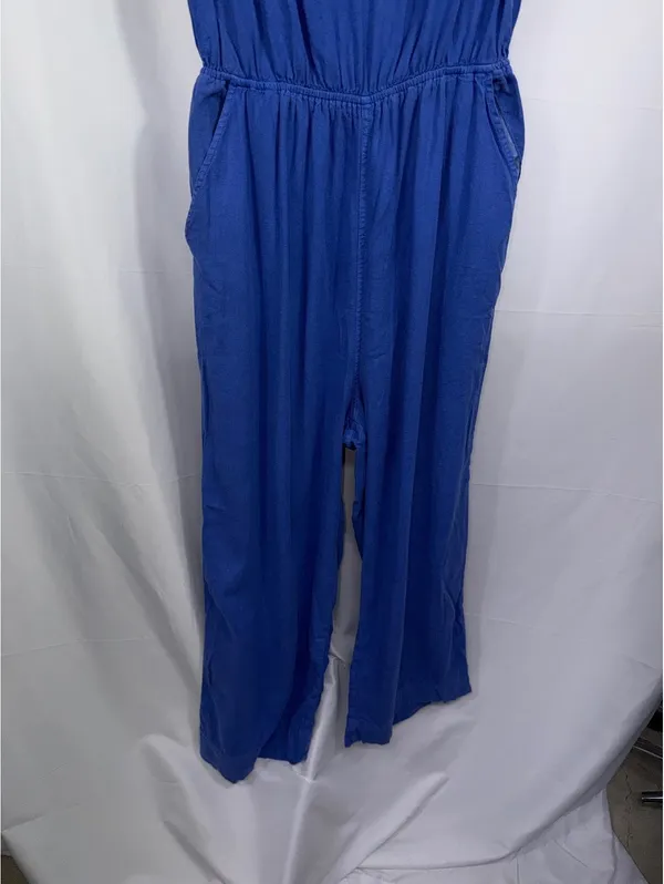 Universal Threads Blue Sleeveless Wide Leg Jumpsuit Women’s XL Cutout Back - Image 2
