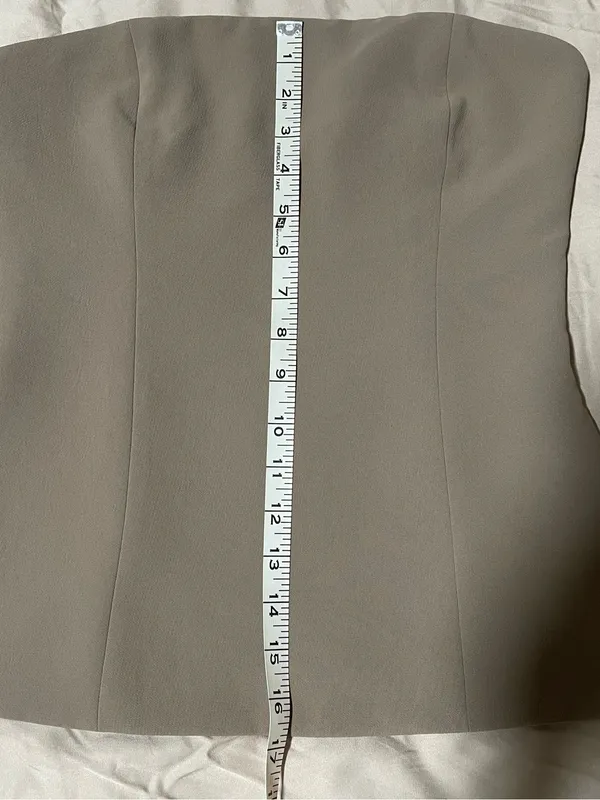Aritzia Wilfred strapless Posh Tube Top Size 4 Nomad Taupe color - Image 2