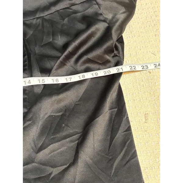 Victoria’s Secret Satin Midi Robe XS/S Black Wrap Kimono Long Sleeve - Image 3