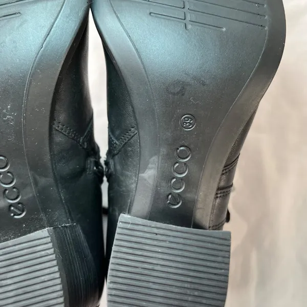 Ecco Womens Black Shape 55 Zip up Leather Mid Cut Boots Size 39 - Image 4