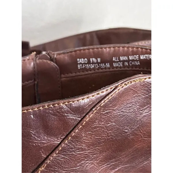 Baretraps Riding Boots Womens 9.5 Brown Sabio Knee High Zip Casual Leather - Image 2
