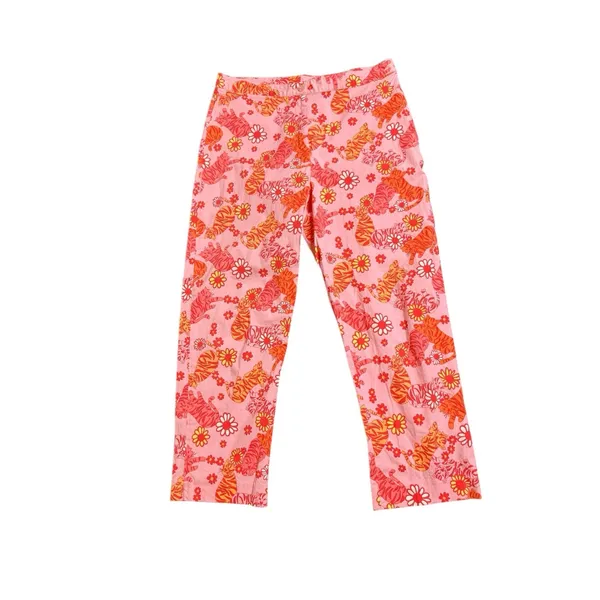 LILLY PULITZER LILLY CAPRI‎ TANGO TIGERS Size 8 Ankle Resort - Image 6