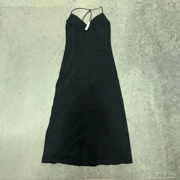 NWT MADEWELL The‎ Layton Midi Slip Dress Black size 00 - Image 5