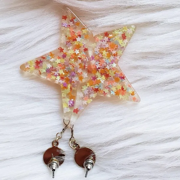 Charming Charlie Star Confetti Earrings - Multicolor - Image 3