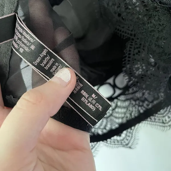 Victoria's‎ Secret black bra lace detail lingerie size M mesh back unlined cups - Image 7