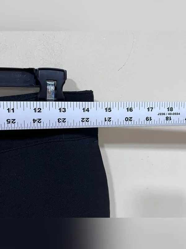 Sezane High Waist Straight Leg Wool Blend Pants Trousers-Black-Size 38 (US 6) - Image 3