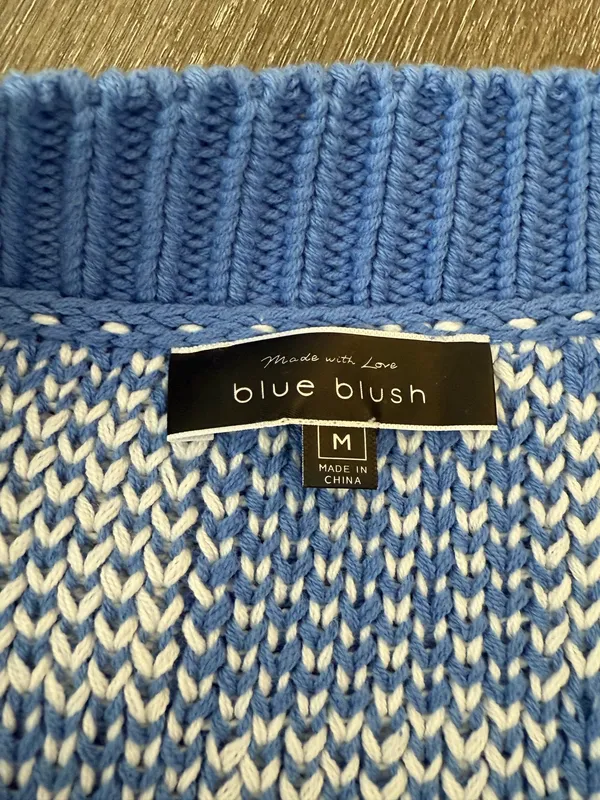 Blue Blush Checkered Sweater - Image 3
