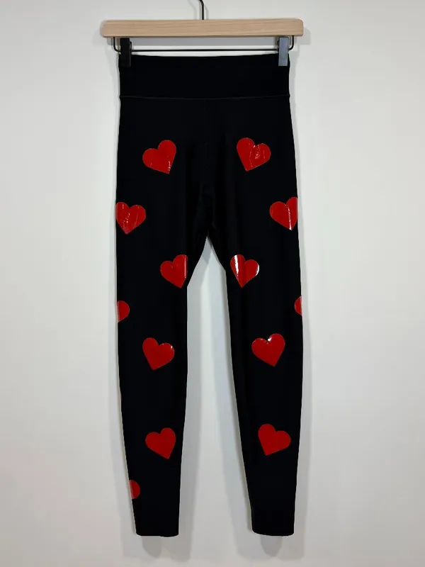 🌟 Ultracor 🌟 Heart Knockout Ultra High Waisted Active Leggings Black / Red M - Image 4