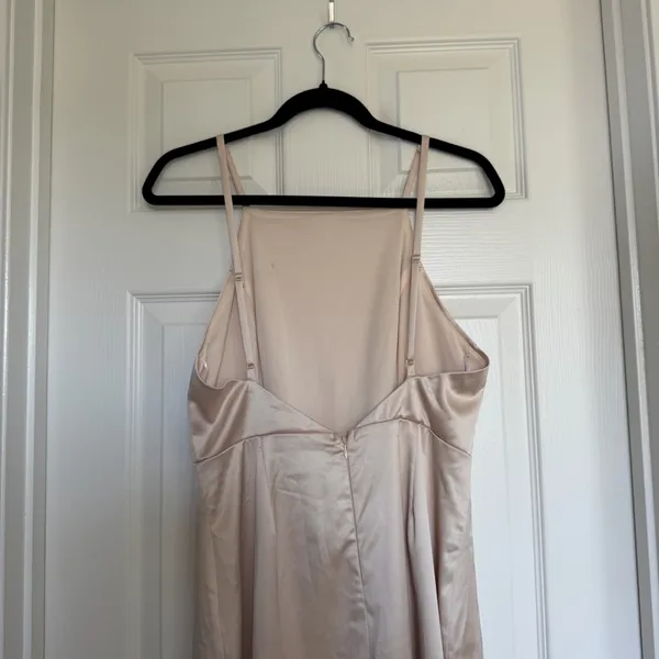 Lulus Kaisley Cream Satin Backless Midi Dress Size Medium - Image 7