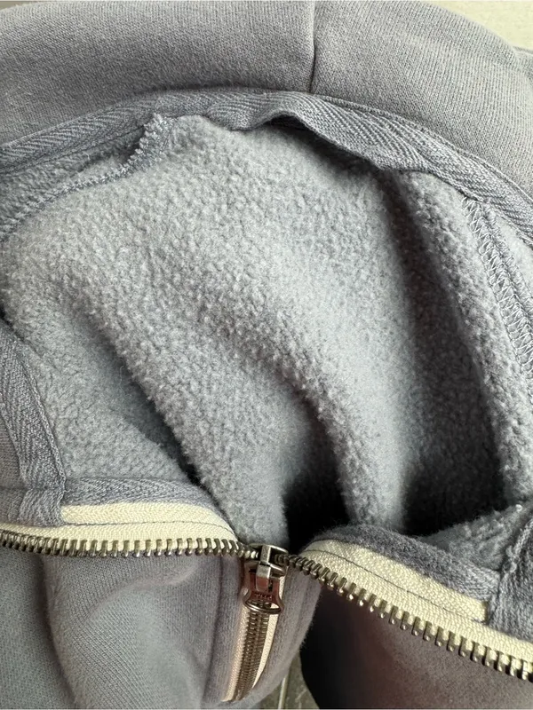 Vuori Restore Half 1/2 Zip Hoodie Fleece Sweatshirt Long Sleeve Gray Blue Medium - Image 10
