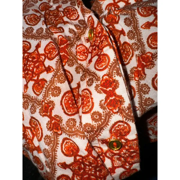 Soft Surroundings Boho Lightweight Blouse‎ Womens Large Hippie 70s Burnt Orange - Image 7