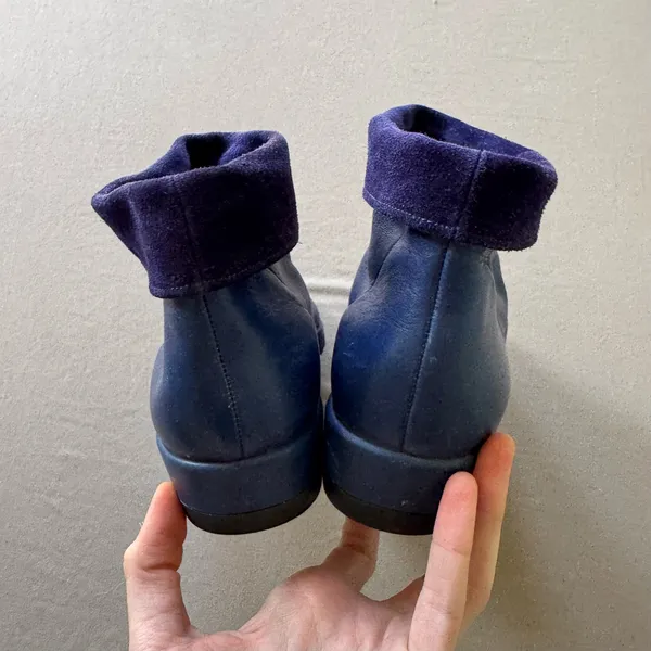 Vintage 90s Charles Jordan Avant Garde Leather Strap Ankle Boots - Image 7