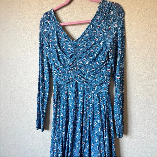 Boden Blue Surplus Print Georgia Mini Dress Womens 10 Casual Comfort Summer - Image 10