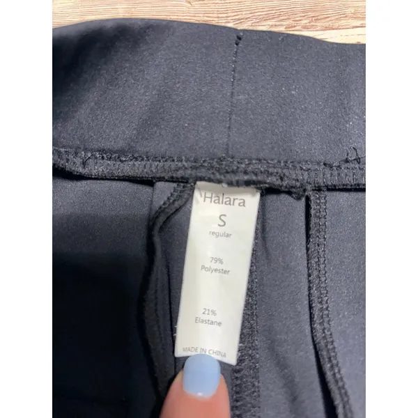 Halara Flex High Waisted Work Pants Women's Size Small Black Pleated Stretch - Image 6