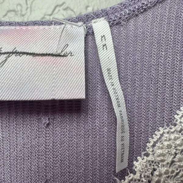 Urban Outfitters Y2K Out‎ From Under Lilac Lace Trim Ribbed Cami Tank Top Coquette Balletcore M - Image 10