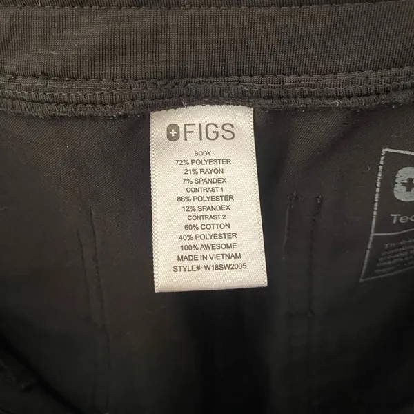 FIGS Jogger Style Technical Collection Scrub Pants in Black - Image 11