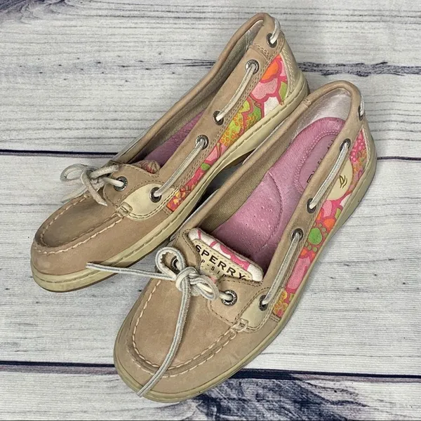 ‎Sperry Top Sider Womens 6.5 Pink/Yellow Floral - Image 2