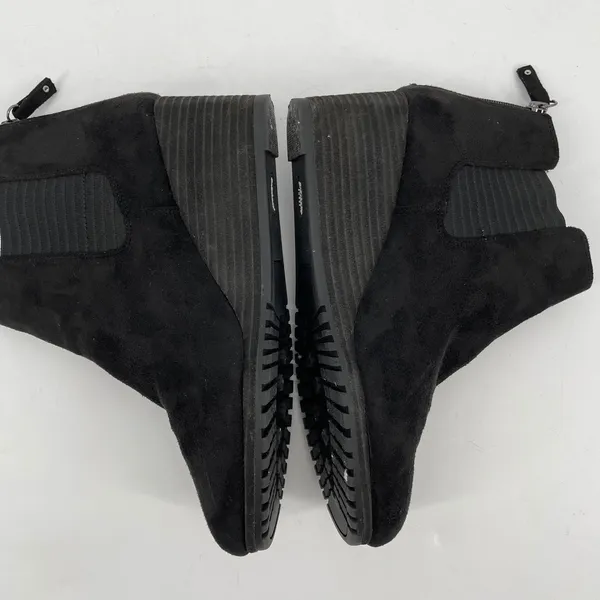 Dr. Scholls Black Faux Suede Ankle Boots Wedge Heel‎ Zip Up Comfort Shoes Sz 9.5 - Image 5