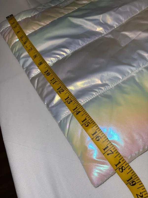 Bath & Body Works Iridescent Puffer Tote Bag 18” by 17” NWT - Image 4