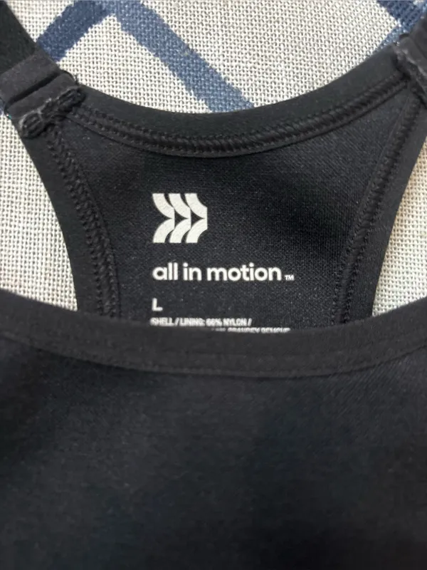 Women's High Support Bonded Bra - All in Motion Black Large NWOT - Image 2