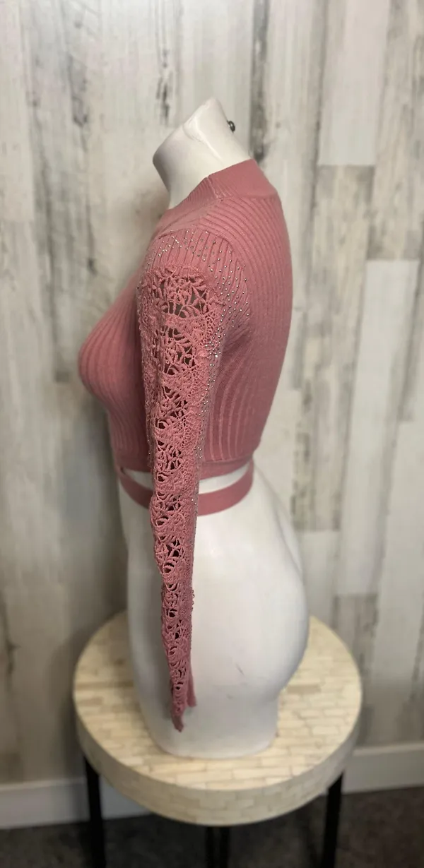 Pink Cropped Sweater Size XS - Image 7