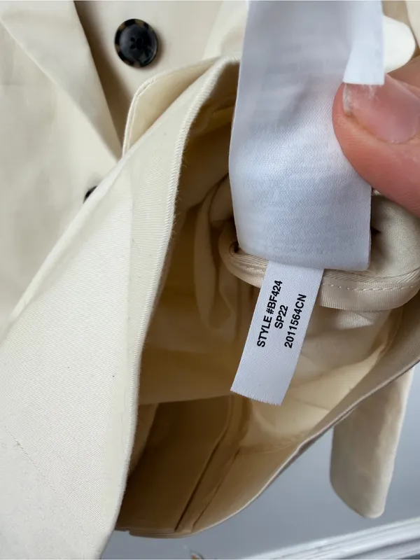 J. Crew Double-breasted Alfie blazer in lightweight chino in cream size 12 READ - Image 8
