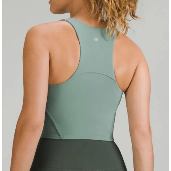 Lululemon Invigorate Crop Training Tank Top Tidewater Teal Green 6 - Image 2