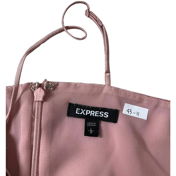 Express Champagne Adjustable Strap Satin Top Size L | 43-11 - Image 3