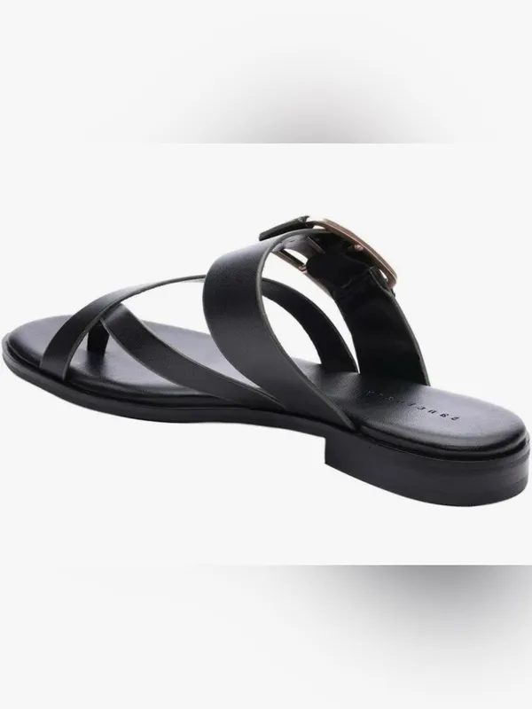 Sanctuary Black Crisscross Buckled Slide Sandals - Image 4