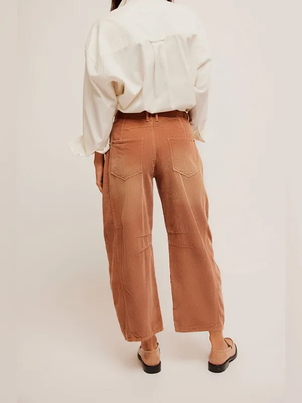 Free people Good Luck Mid-Rise Cord Barrel Jeans - Image 3