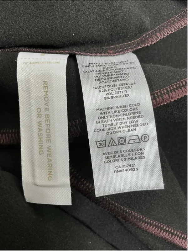 Womans Excellent Loft Faux Leather Pants XL. Down Pullon Elastic Waist - Image 4
