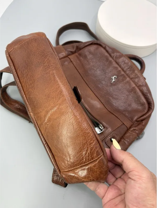 Ashwood backpack Purse Top Handle Zip Buckle Silver Hardware Pockets - Image 3