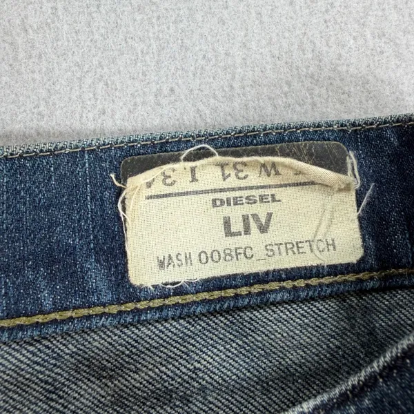Vintage Diesel Liv Slim Low Rise Stretch Jeans Medium Wash Blue Denim W31 L34 - Image 3