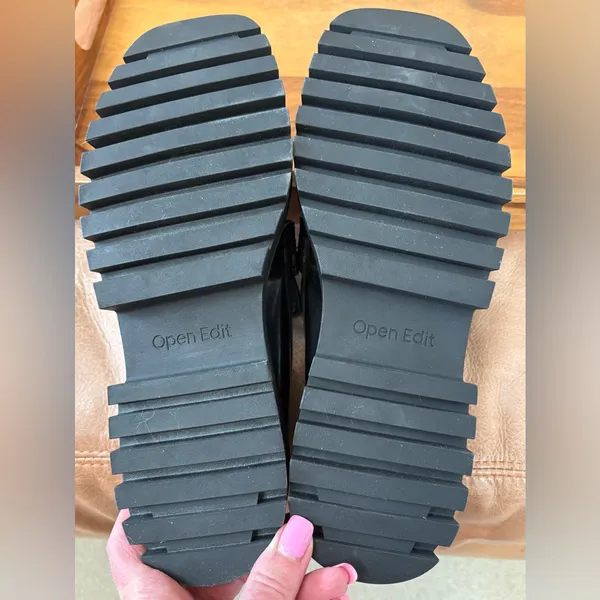 OPEN EDIT Black Slip On Shoes - Image 5