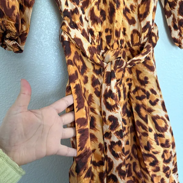 Kate Spade Panthera Cheetah Print Midi Dress 4 - Image 4