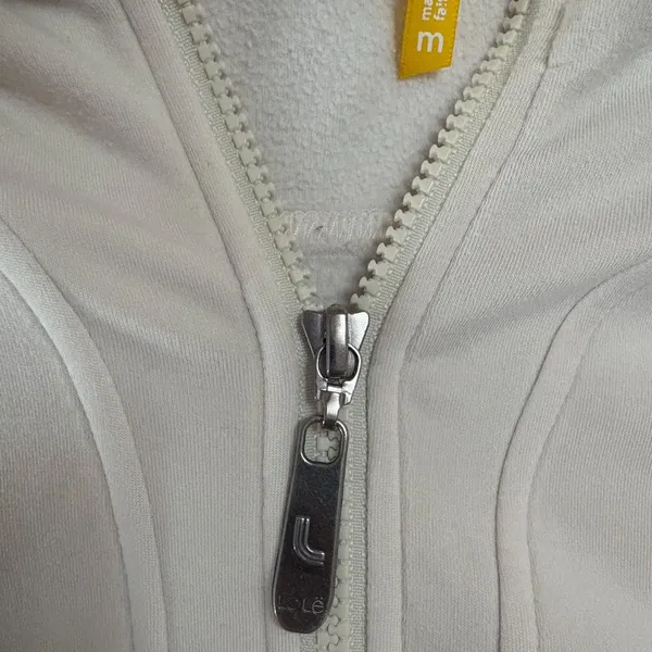 Lole Cream Zip-Up Hoodie‎ Size Medium EUC - Image 3