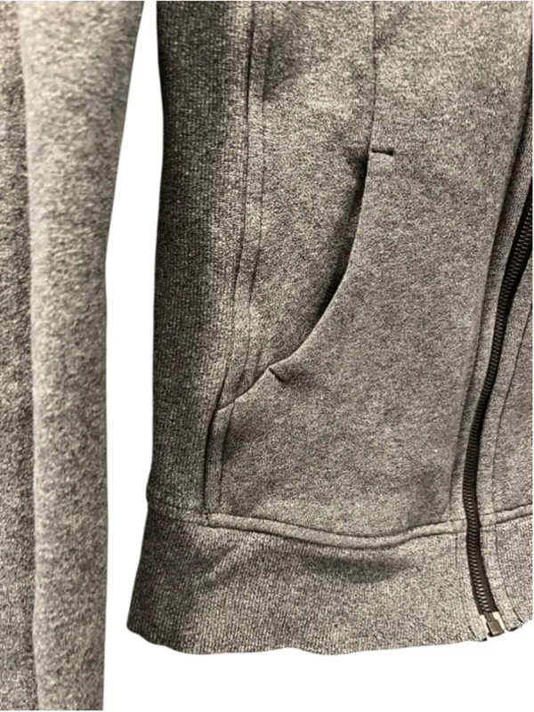 Lululemon Scuba Full Zip Hoodie Classic Fit Heathered Gray Jacket Size 4 Stretch - Image 7